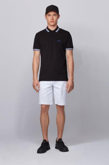 Koszulki Polo BOSS Cotton Piqué Czarne Męskie (Pl12418)